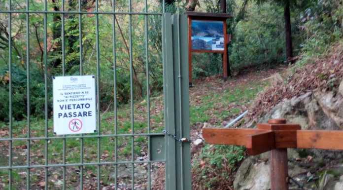 Lecco. Dopo il maltempo chiuso il sentiero dei Pizzetti al San Martino