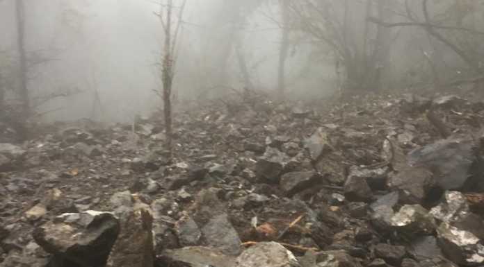 Frana nei boschi di Somasca a Vercurago. Effettuato un sopralluogo