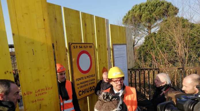 Il ministro Toninelli in visita al cantiere del Ponte di Paderno