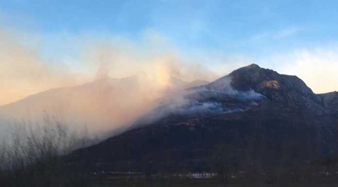 Incendio in Alto Lago, Coldiretti: “Decine di ettari di bosco perduti”