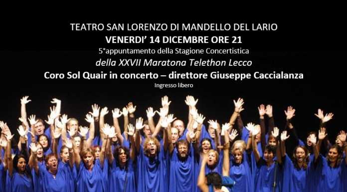 Sol Quair con il maestro Caccialanza in concerto per Telethon a Mandello