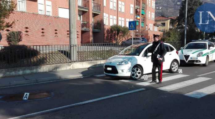 Calolziocorte, vigile investito da un’auto in via Padri Serviti Calolziocorte, investimento pedone
