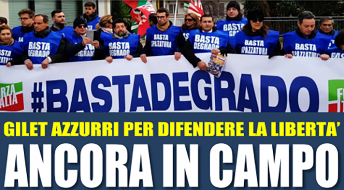 ‘Gilet blu’ di Forza Italia in piazza, appuntamento a Lecco e a Merate