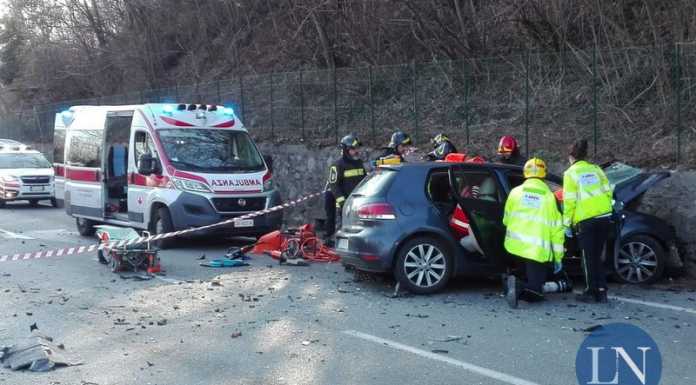 Terribile schianto tra auto e camion ad Airuno: un ferito