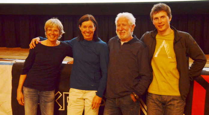 Amore e alpinismo, Ines Papert e Luka Lindic si raccontano a Lecco Christine Kopp, Ines Papert, Robi Chiappa e Luka Lindic