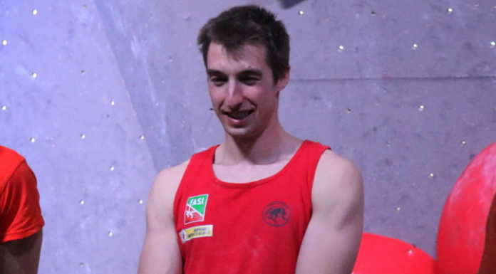 Ragni. Simone Tentori è terzo nella prima prova di Coppa Italia Boulder