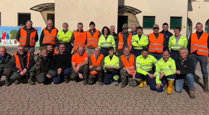 Cacciatori e Protezione Civile al lavoro per la pulizia del torrente Serta Cacciatori e Protezione Civile Calolziocorte