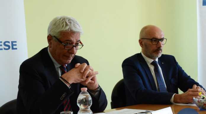 Nasce lo Sportello Casa di Confartigianato Imprese Lecco Il segretario Vittorio Tonini e il presidente di Confartigianato Daniele Riva