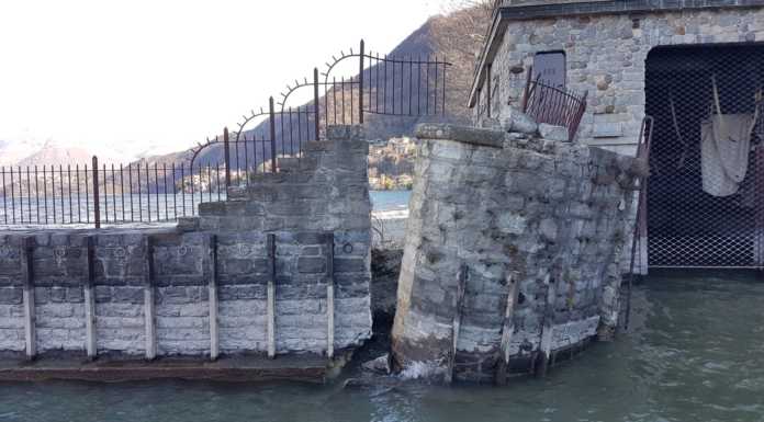 Dervio. Lavori alla darsena, cede il muro del pontile
