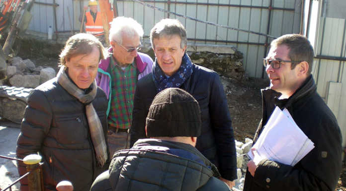 Sopralluogo al cantiere di Chiuso, iniziati i primi lavori di riqualificazione