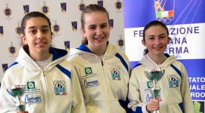 Scherma. Tre bronzi “blucelesti” alla terza prova regionale lombarda Ilaria Maugeri, Alessia Riva e Arianna Cantatore