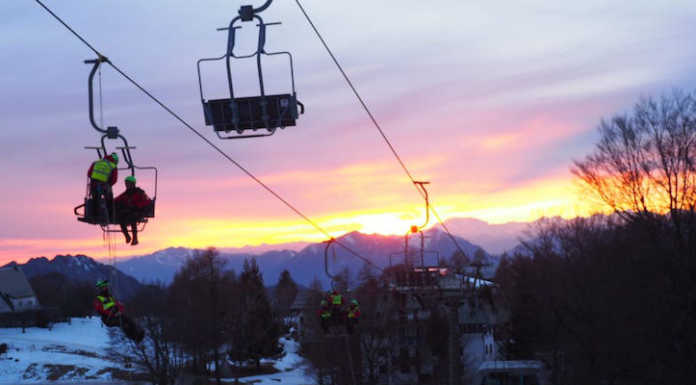 Seggiovia bloccata per blackout, l’esercitazione del Soccorso Alpino