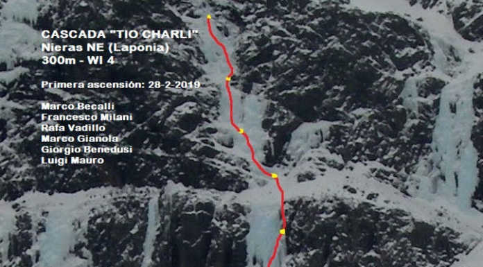 Una nuova via di ghiaccio nella Lapponia Svedese dedicata a Giovanni Giarletta