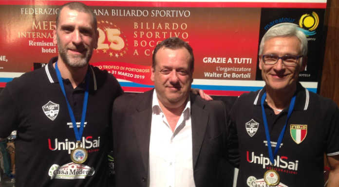 Boccette: Alessandro Panzeri, in coppia con Gianni Lugli, vince a Portorose