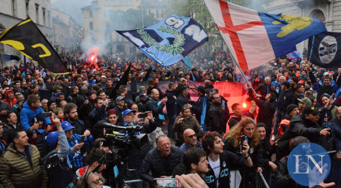 La Calcio Lecco è in serie C. La gioia dei tifosi esplode in centro città