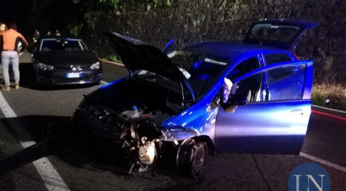 Varenna: scontro in serata a Fiumelatte, auto prende fuoco