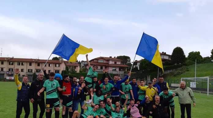 Calcio Dilettanti. Tutti i verdetti delle gare valide per play off e play out La festa della Polisportiva Oratorio Bulciago (foto tratta dal profilo facebook della società)
