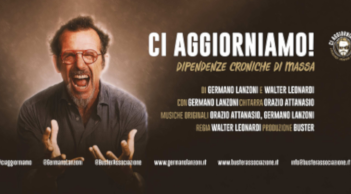 Germano Lanzoni (alias ‘Il Milanese imbruttito’) sul palco a Olginate