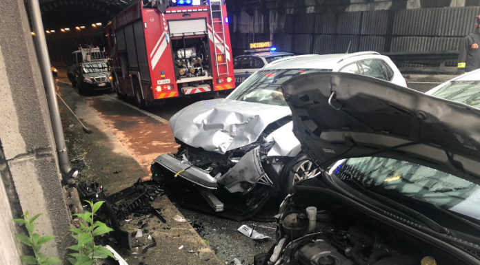 Incidente frontale fra due auto all’imbocco della nuova Lecco – Ballabio