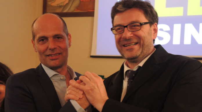 Valmadrera, Leidi (Lega) presenta la lista. Anche Giorgetti all’incontro