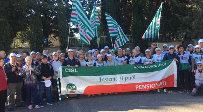 Anche i pensionati della Cisl Monza Brianza Lecco alla manifestazione di Roma