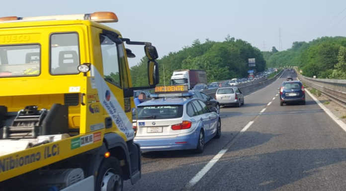 Doppio incidente sulla Strada Statale 36 in direzione Lecco