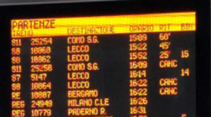 Treni, guasto agli impianti ad Arcore: ancora ritardi e disagi per i pendolari