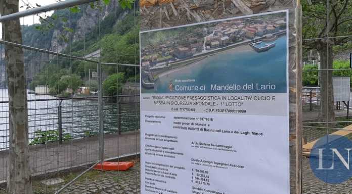 Mandello. Si prepara il cantiere per il nuovo lungolago di Olcio