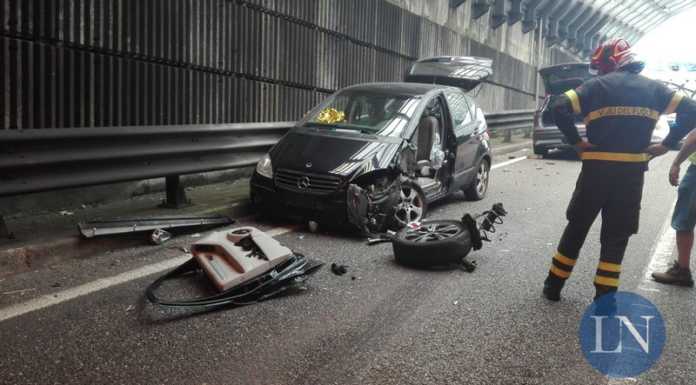 Scontro sulla Lecco-Ballabio, un camion e tre vetture coinvolte