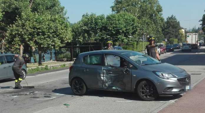 Garlate, incidente tra un’auto e una moto in via Statale