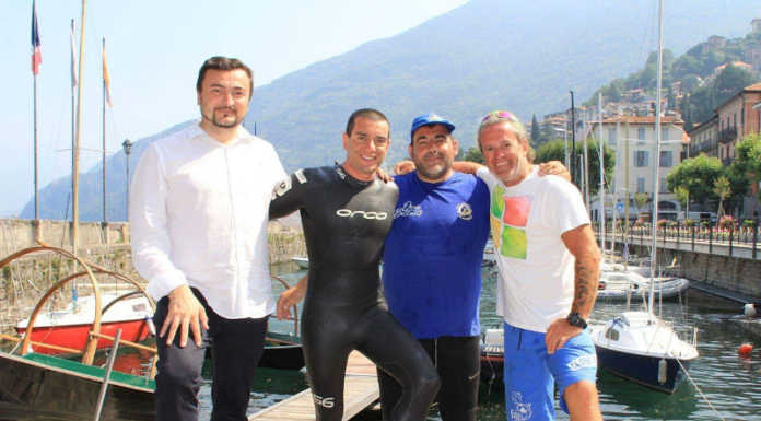 Il giro del Lario a nuoto, Giorgio Riva festeggia la sua impresa