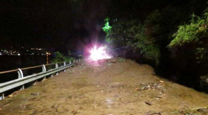 Maltempo. Frana sulla Sp72 tra Bellano e Dervio: strada interrotta