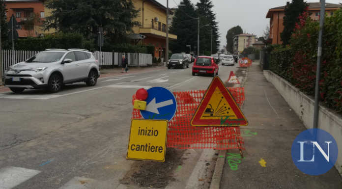 Merate, cantiere notturno in viale Verdi: rumori di notte e meno parcheggi