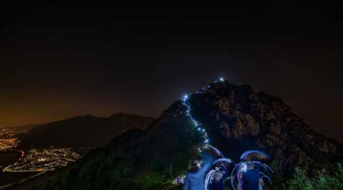 Il Monte Barro “illuminato” per i 40 anni del Gruppo Podistico Libertà