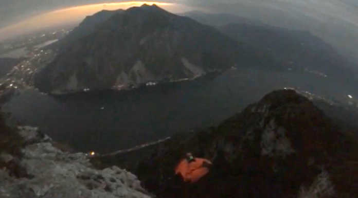 Si lancia con la tuta alare dal Forcellino, il video è da brividi