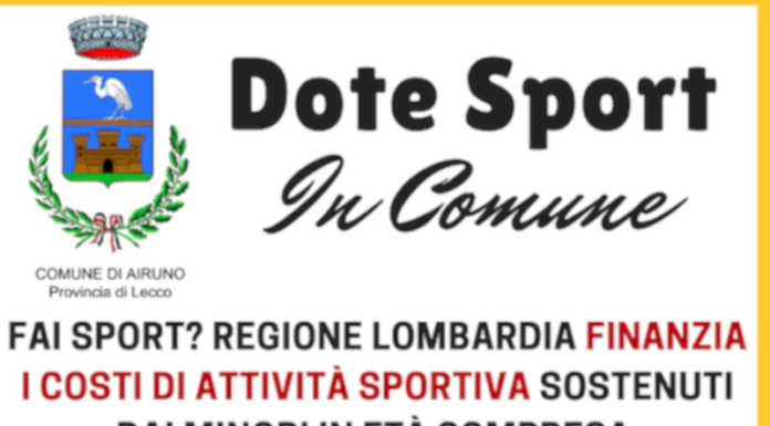 Airuno, lo Sportello FucinaImpresa si attiva per la dote Sport