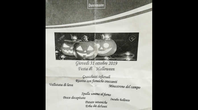 Curiosità. All’ospedale Halloween si festeggia con un menù… da brividi!