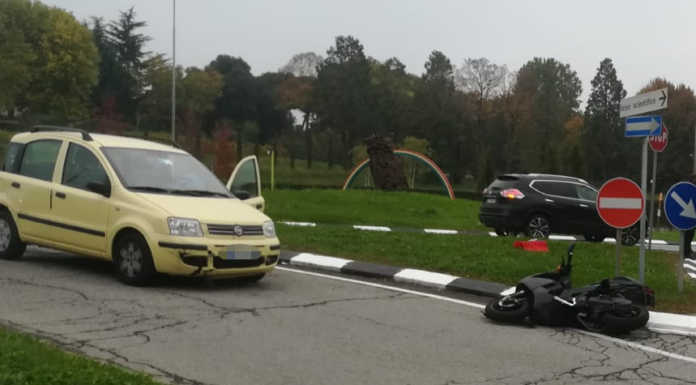 Merate. Incidente tra un’auto e uno scooter in via dei Lodovichi