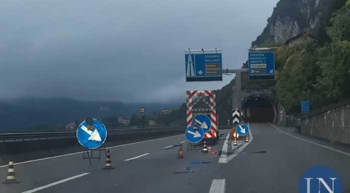 SS36: riaperta intorno alle 9.30 la strada in direzione Nord