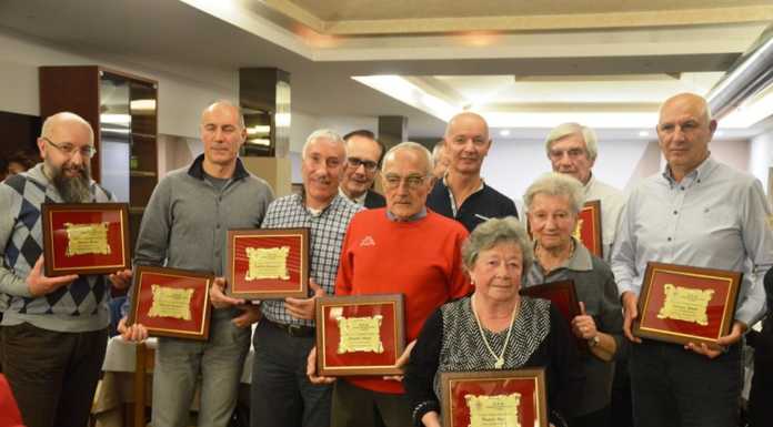 Osa Valmadrera in festa, premiati i soci che hanno raggiunto il traguardo dei 50 anni