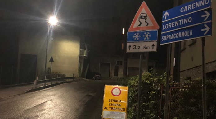 Caduta massi, resta chiusa la strada tra Calolzio e Carenno
