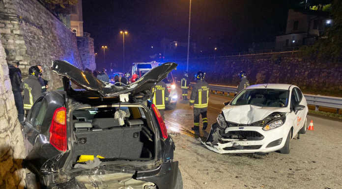 Malgrate. Brutto incidente fra due auto: feriti cinque giovani universitari