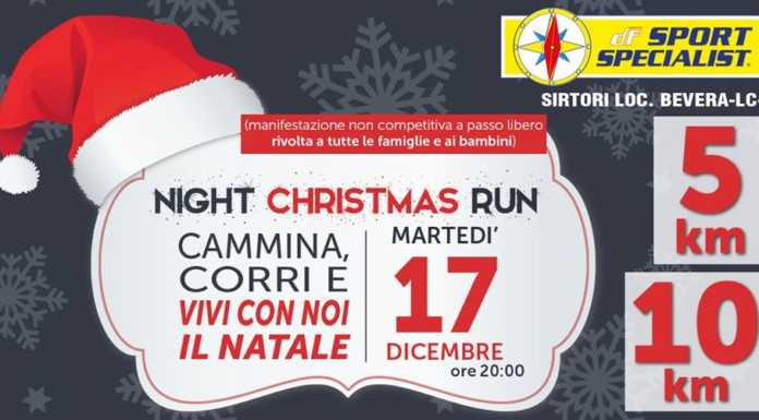 Sport Specialist: meteo avverso, annullata la Night Christmas Run