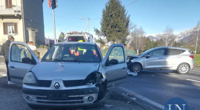 Scontro fra due auto: brutto incidente a Brivio