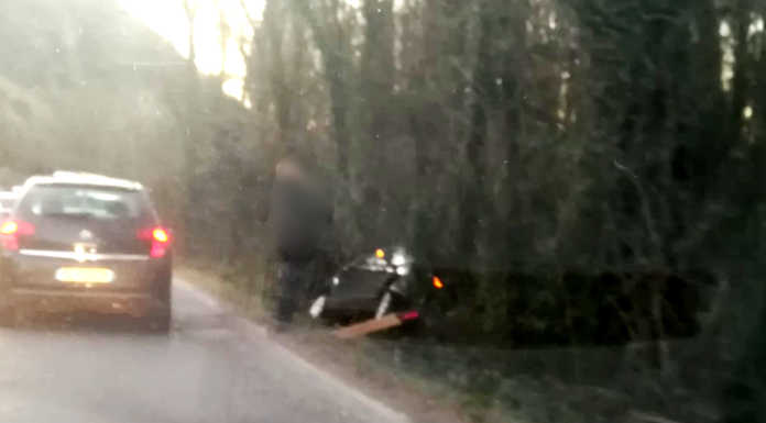 Incidente sulla Lecco-Bergamo, auto esce di strada tra Calolzio e Monte Marenzo