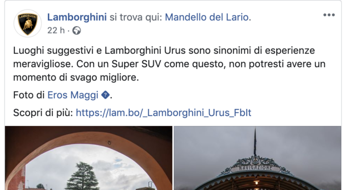 Il Super Suv Urus Lamborghini immortalato a Mandello
