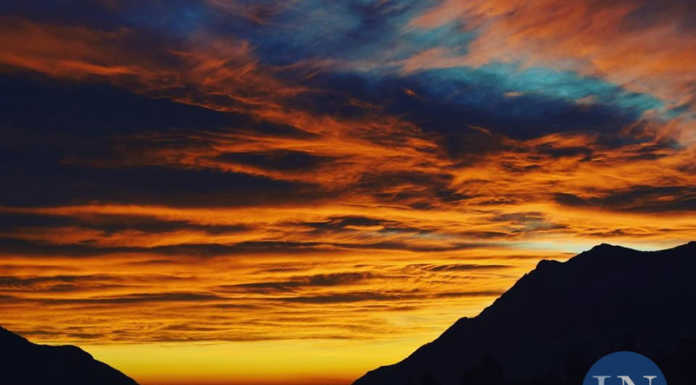 Atmosfera magica a Lecco grazie ad un tramonto meraviglioso