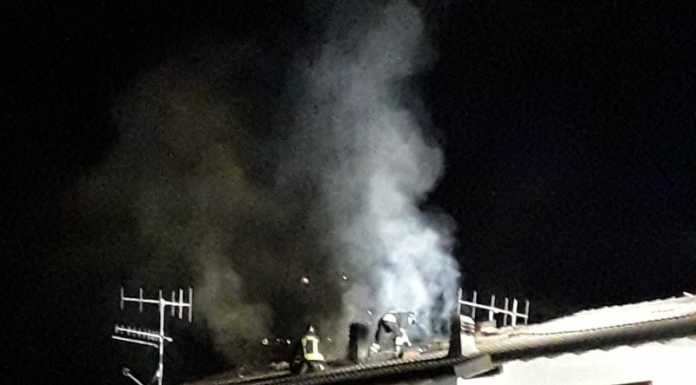 Ballabio. Vigili del Fuoco al lavoro per un incendio ad una canna fumaria