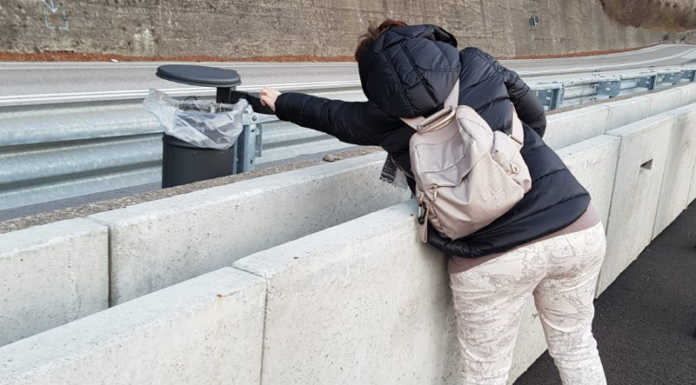 Ciclopedonale Lecco-Pradello, cestini scomodi, ma sono provvisori