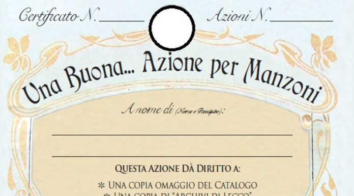 Ultimi giorni per aderire all’iniziativa “Una buona… azione per Manzoni”